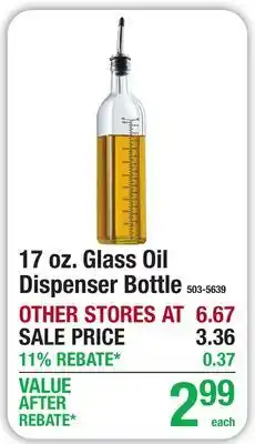 Menards 17 oz. Glass Oil Dispenser Bottle offer