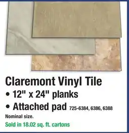 Menards Claremont Vinyl Tile offer