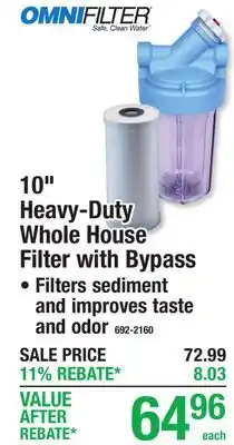 Menards OMNI FILTER 10 Heavy-Duty Filter with Bypass offer