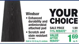 Menards Windsor WATERPROOF VINYL PLANK FLOORING offer
