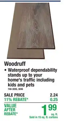 Menards Woodruff Waterproof dependability stands up to your home's traffic including kids and pets offer
