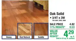 Menards Oak Solid offer