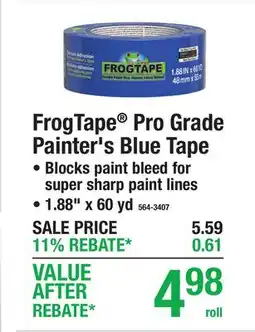 Menards FrogTape Pro Grade Painter's Blue Tape 1.88 x 60 yd offer