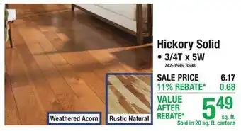 Menards Hickory Solid offer
