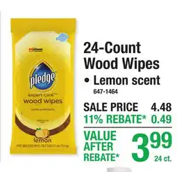 Menards 24-Count Wood Wipes offer