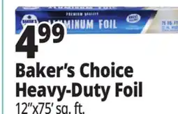 Ocean State Job Lot Baker's Choice Premium Quality Heavy-Duty Aluminum Foil 75' offer