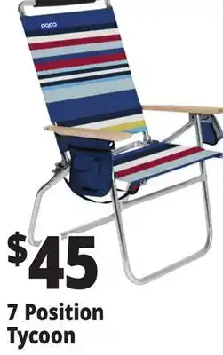 Ocean State Job Lot 7-Position Copa Hi-Back Big Tycoon Beach Chair offer