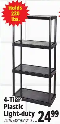 Ocean State Job Lot Maxit 4-Tier Plastic Shelving Unit 48 offer
