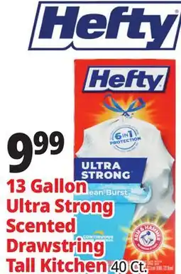 Ocean State Job Lot Hefty Ultra Strong Citrus Twist 13 Gallon Trash Bags 40 Count offer