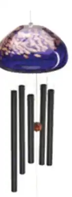 Ocean State Job Lot Ceramic Glass & Metal Jellyfish Windchime offer