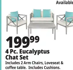 Ocean State Job Lot 4-Piece Eucalyptus Wood Chair & Table Set offer