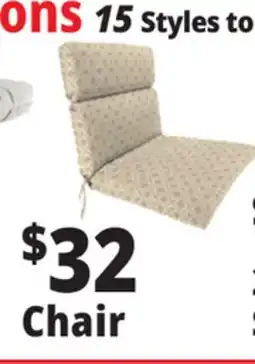 Ocean State Job Lot Beige Stripped Chair Cushion offer