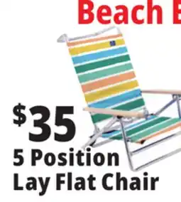 Ocean State Job Lot 5-Position Copa Lay Flat Aluminum Beach Chair offer