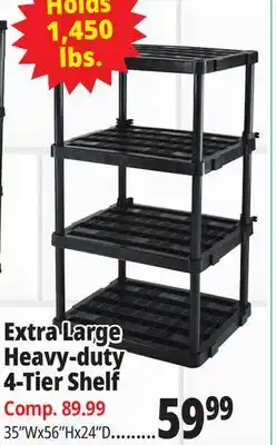 Ocean State Job Lot Extra Large Heavy Duty 4 Shelf offer