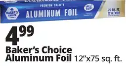 Ocean State Job Lot Baker's Choice Premium Quality Aluminum Foil 75 sq ft offer