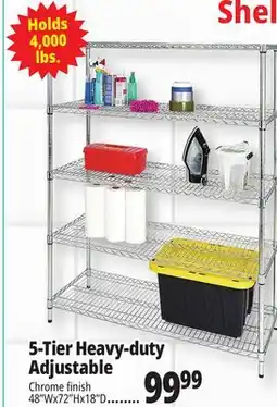 Ocean State Job Lot Method 5-Tier Adjustable Heavy-Duty Wire Shelving 48 x 18 offer