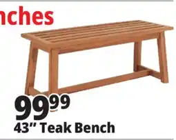 Ocean State Job Lot 43 Teak Bench offer