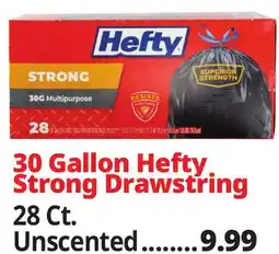 Ocean State Job Lot Hefty Strong Lawn & Leaf 39 Gallon Trash Bags 18 Count offer