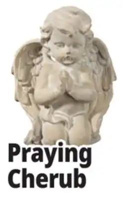 Ocean State Job Lot Praying Cherubim Boy Cement Statue Gray offer