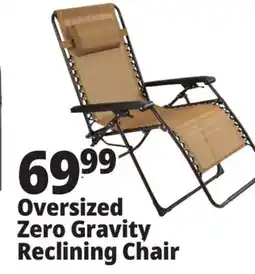 Ocean State Job Lot Oversized Zero Gravity Chair Tan offer