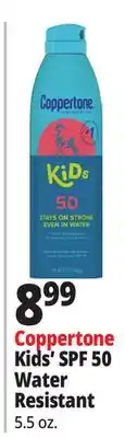 Ocean State Job Lot Coppertone Kids' SPF 50 Water Resistant offer