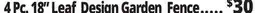 Ocean State Job Lot Wrought Iron Garden Fence 4pk 18 offer