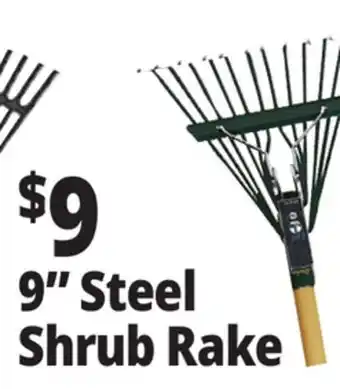 Ocean State Job Lot 9 Steel Shrub Rake offer