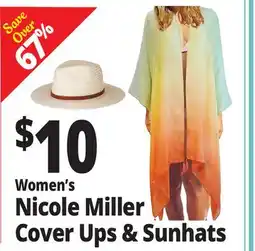 Ocean State Job Lot Women's Nicole Miller Cover Ups & Sunhats offer