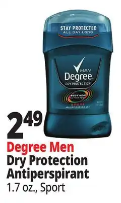 Ocean State Job Lot Degree Men Dry Protection Antiperspirant offer
