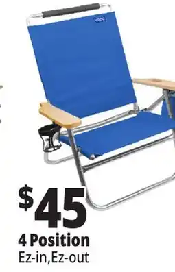 Ocean State Job Lot 4-Position Copa High Back Beach Chair offer