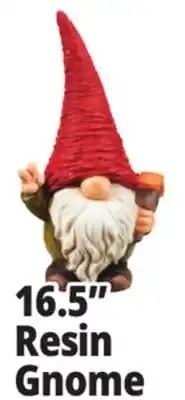 Ocean State Job Lot Outdoor Living Accents Resin Garden Gnome 16.5 offer