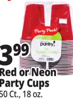 Ocean State Job Lot Kitchen Pantry Red Plastic Cups 50 Count offer