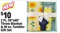 Ocean State Job Lot 2 Pc. 50x60 Throw Blanket & 40 oz. Tumbler Gift Set offer