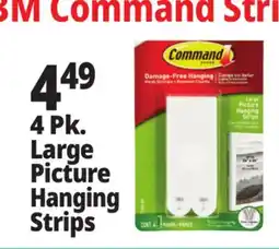 Ocean State Job Lot Command 3M Large White Picture Hanging Strips 4 Count offer