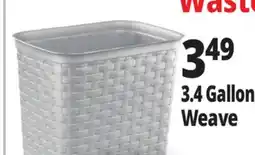Ocean State Job Lot Sterlite 3.4 Gal. Weave Wastebasket offer