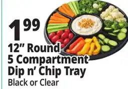 Ocean State Job Lot 12 Round 5 Compartment Dip n' Chip Tray offer