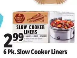 Ocean State Job Lot Baker's Choice Slow Cooker Liners 6 Count offer