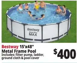 Ocean State Job Lot Bestway 15' x 48 Steel Pro Max Above Ground Pool Set offer
