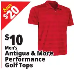 Ocean State Job Lot Men's Antigua & More Performance Golf Tops offer