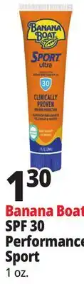 Ocean State Job Lot Banana Boat SPF 30 Performance Sport offer