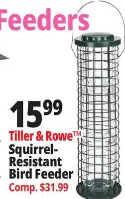 Ocean State Job Lot Tiller & Rowe Squirrel Proof Bird Feeder offer