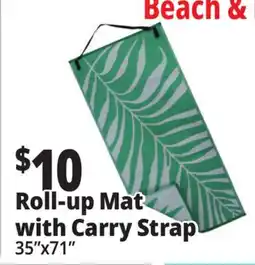 Ocean State Job Lot Roll-Up Beach Mat with Strap 35x71 offer