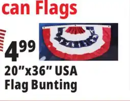 Ocean State Job Lot USA Patriotic Flag Bunting 20 x 36 offer
