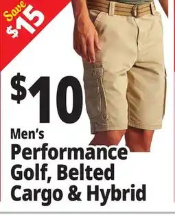 Ocean State Job Lot Men's Performance Golf, Belted Cargo & Hybrid offer