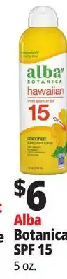Ocean State Job Lot Alba Botanica SPF 15 offer