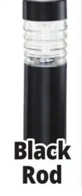 Ocean State Job Lot Outdoor Living Accents Black Solar Light Rod 15 offer