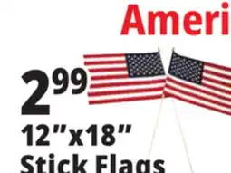 Ocean State Job Lot 12x18 Stick Flags offer