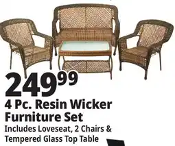 Ocean State Job Lot 4-Piece Wicker Furniture Set offer