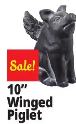 Ocean State Job Lot Winged Piglet Cement Statue Black offer