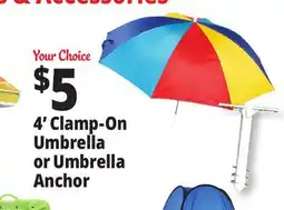 Ocean State Job Lot Clamp-On Beach Umbrella 4' offer